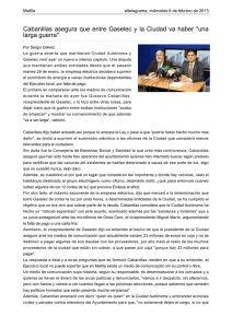 Cabanillas asegura que entre Gaselec y la Ciudad va haber "una
