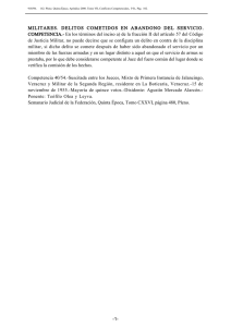 MILITARES. DELITOS COMETIDOS EN ABANDONO DEL