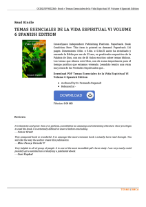 Get Kindle Temas Esenciales de la Vida Espiritual VI Volume 6