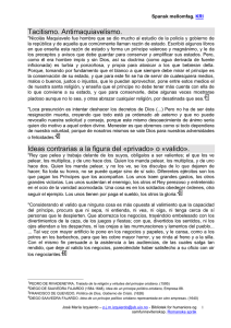 Tacitismo. Antimaquiavelismo. Ideas contrarias a la figura del