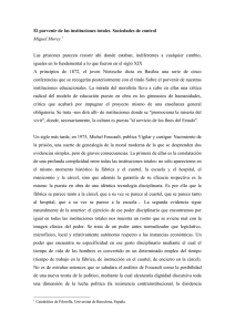 El porvenir de las instituciones totales. Sociedades de control