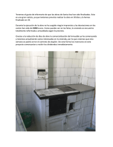 Tenemos el gusto de informarte de que las obras de Santa Ana han