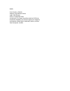 BASES: Cross Country y Marcha Organiza: Club Atletismo Senior