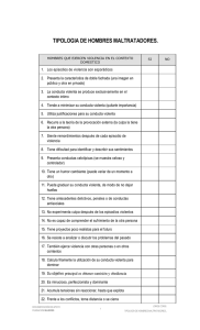 TIPOLOGIA DE HOMBRES MALTRATADORES.