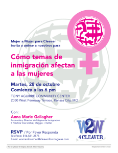 Cómo temas de inmigración afectan a las mujeres