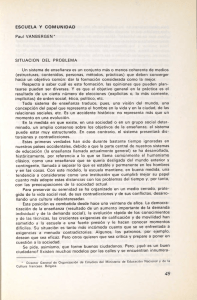 ESCUELA Y COMUNIDAD SITUACION DEL PROBLEMA