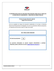 Resultado - Ministerio de Obras Públicas