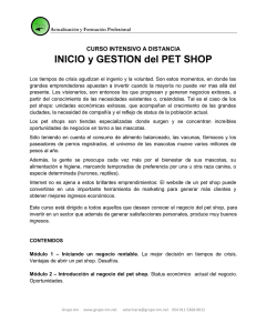 INICIO y GESTION del PET SHOP
