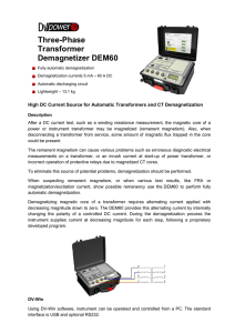 Three-Phase Transformer Demagnetizer DEM60