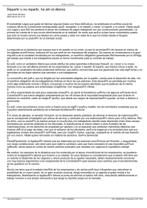 Repartir o no repartir, he ahí el dilema