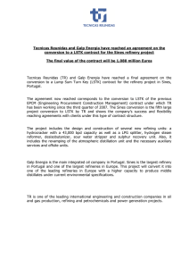 Tecnicas Reunidas and Galp Energia have reached an agreement
