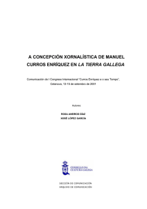 a concepción xornalística de manuel curros enríquez en la tierra