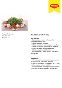 fajitas de carne