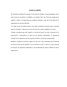 Conclusión Balanced Scorecard: Gestión y Mejora Continua
