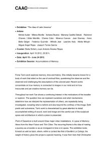 Exhibition: “The Idea of Latin America” Artists: Michel Auder · Milena