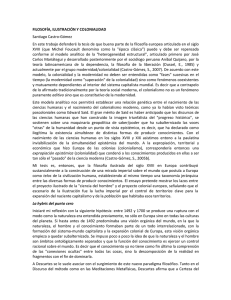 Filosofía, Ilustración y Colonialidad: Un Análisis Crítico