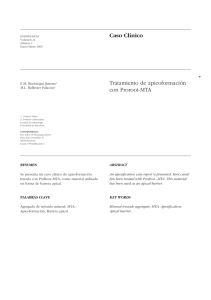 Caso Clínico Tratamiento de apicoformación con Proroot-MTA