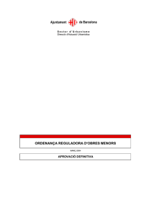 ordenança reguladora d`obres menors