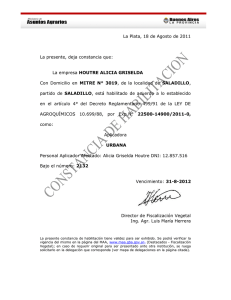 La empresa HOUTRE ALICIA GRISELDA Con Domicilio en MITRE