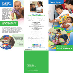 First 5 Centers Centros de los Primeros 5