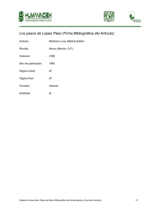 Los pasos de López Páez (Ficha Bibliográfica del Artículo)