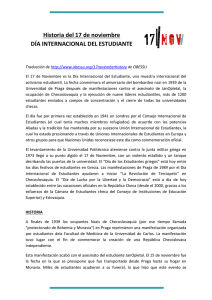 Historia del 17 de noviembre DÍA INTERNACIONAL DEL