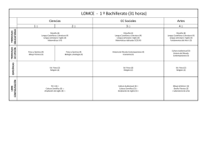 LOMCE - 1 º Bachillerato (31 horas)