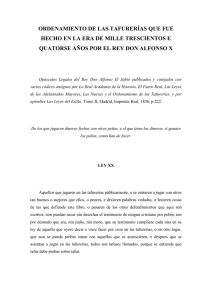 ordenamiento de las tafurerías que fue hecho en la era de mille