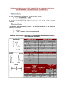 tolerancias dimensionales y de forma de perfiles angulares de lados