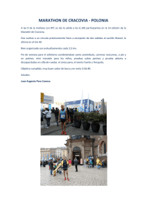 Crónica de Juan Eugenio Para - Marathón de