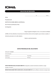 solicitud de provision