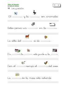 El . . . . y la . . . . son animales. Debes poner un