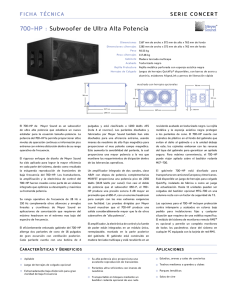 700-HP : Subwoofer de Ultra Alta Potencia
