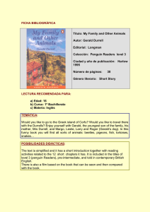 FICHA BIBLIOGRÁFICA Título: My Family and Other Animals Autor