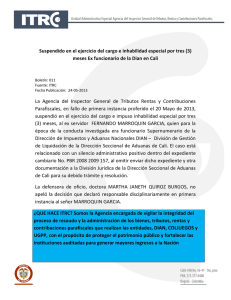 Suspendido en el ejercicio del cargo e inhabilidad especial por tres