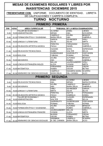 EXAMENES REGULARES DICIEMBRE 2015