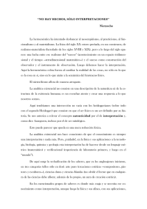 NO HAY HECHOS, SÓLO INTERPRETACIONES