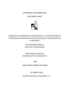 incidencia del programa de fortalecimiento a la educación básica con