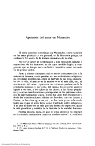 Apoteosis del amor en Menandro - summa