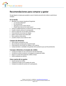 Recomendaciones para comprar y gastar