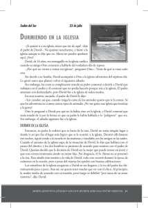 durmiendo en la iglesia - Recursos Escuela Sabática