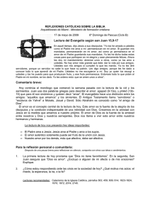 Lectura del Evangelio según san Juan 15,9