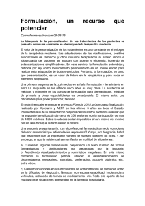 Formulación Personalizada: Valor y Desafíos en Farmacia