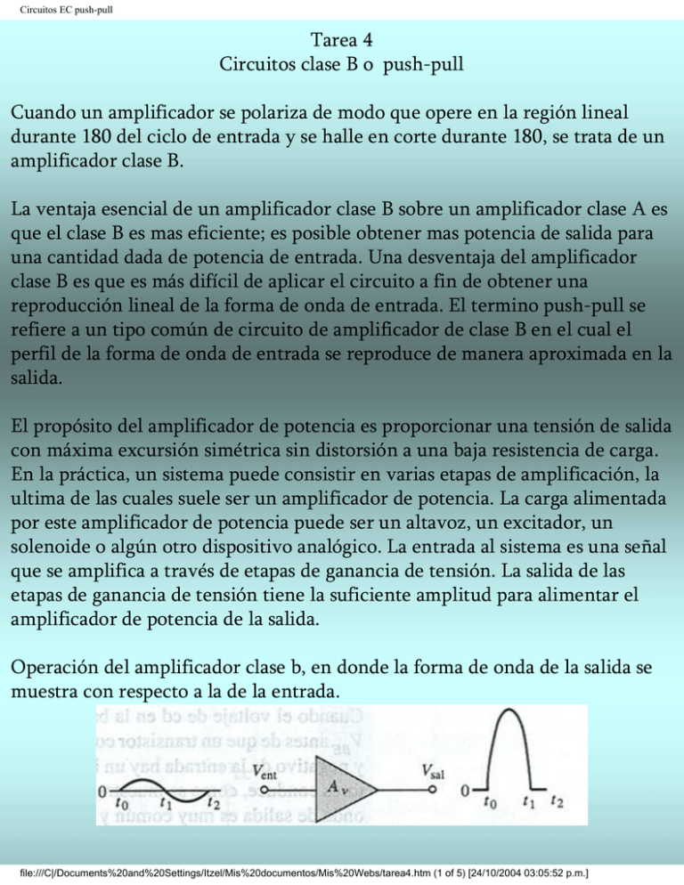 Circuitos EC push-pull