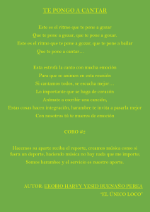 TE PONGO A CANTAR