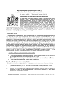 Lectura del Evangelio según San Lucas 24:35