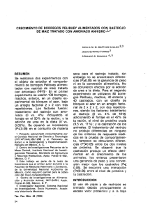 Se realizaron dos experimentos con el objeto de estudiar el
