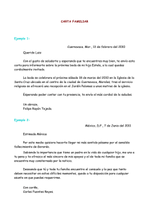 Ejemplos de Cartas Familiares: Invitación y Pésame