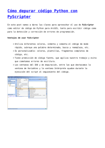 Cómo depurar código Python con PyScripter