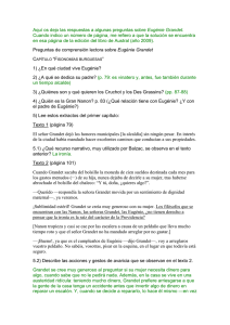 os dejo las respuestas a algunas preguntas sobre Eugénie Grandet
